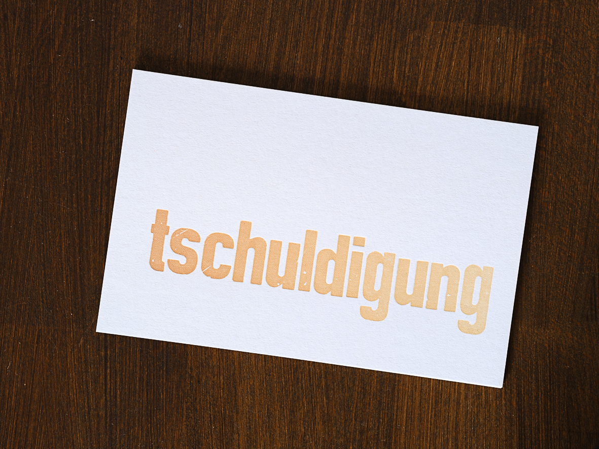 Postkarten für alle Lebenslagen: tschuldigung